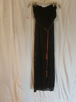 Fashion журнал черный кружевной платье длинный размер M - Изображение 1 из 4