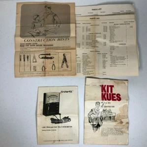 Archer Radio Shack 1000 Ohm Volt Meter Catalog Kit Kues Hints Part List - NO KIT - Picture 1 of 3