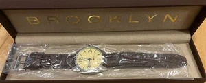 Brooklyn Watch Company Lafayette Tan Dial Brown Leather Swiss Quartz CLA-G - Picture 1 of 4