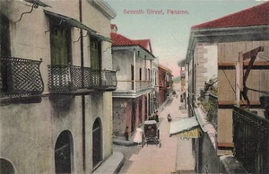 Postal Calle Séptima Panamá c.1908 A615 - Imagen 1 de 2