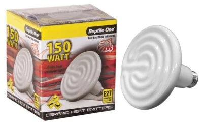 Reptile One 150 Watt Ceramic Heat Globe Lamp Eddison Screw Fitting Snake Lizard - image 1 of 3