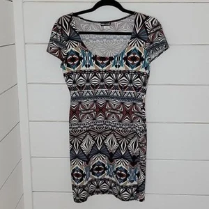 WET SEAL large Aztec-like mini dress VINTAGE Y2k 90s - Picture 1 of 4