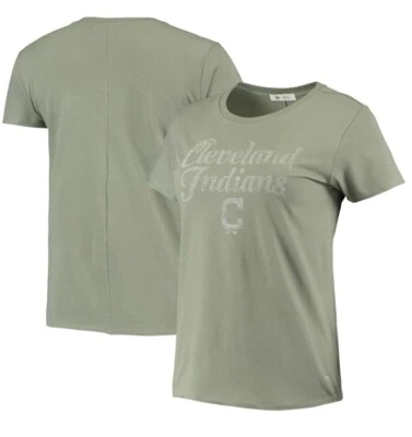 Cleveland Guardians Indians T-shirt Women’s Medium ‘47 Brand Olive Green NWT - Image 1 of 4