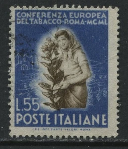 Italy 1950 Rome Tobacco Conference  55 lira used - Picture 1 of 1