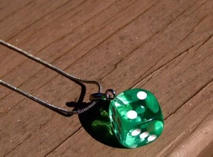 METAPHYSICAL ALCHEMY MILLIONAIRE DICE PENDANT NECKLACE - Picture 1 of 2