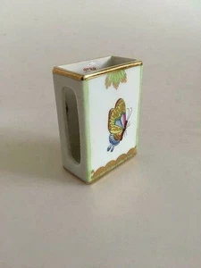 Herend Zündholz Halter Porzellan Mit Schmetterling Motiv - Picture 1 of 6