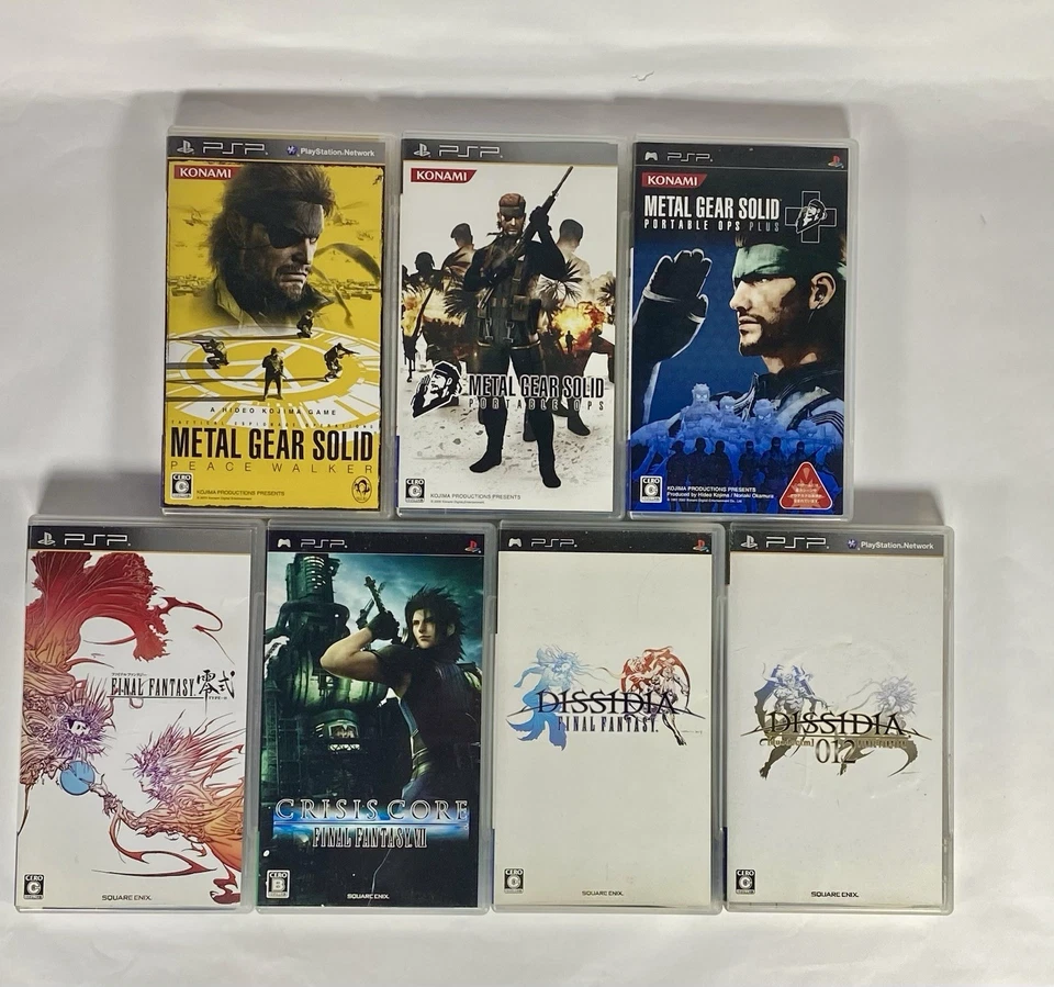 Lot7 PSP Metal Gear Solid P.W. , OPS , Plus & Final Fantasy 0 , 7 , Dis , Dis012 - Image 1 of 4