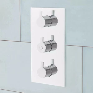 Válvula termostática de 4 vías contemporánea cromada Signature Hardware - Imagen 1 de 3