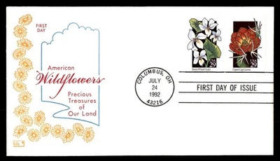 Mayfairstamps US FDC 1992 Ohio American wildflowers appreciation First Day Cover - Image 1 of 2