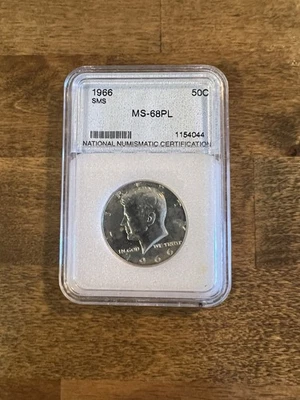 Medio dólar Kennedy 1966 SMS 50C NNC 68 PL MITAD DE PLATA Foto 1 de 4