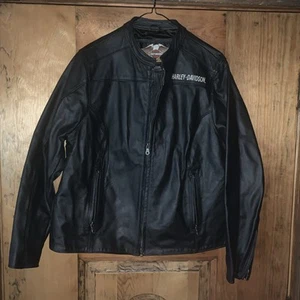 Veg Harley Davidson Womens 1W Leather Jacket AMERICAN LEGEND USA Made #1 Flag - Picture 1 of 12
