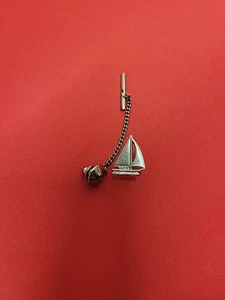 Vintage Segelboot Zinn Tie Tack Herren Unisex - Bild 1 von 5
