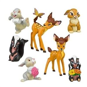 Bambi Thumper Flower Playset 7 Figure Cake Topper * USA SELLER* Toy Doll Set