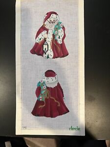Handpainted Needlepoint  - 2-sided Santa by dede