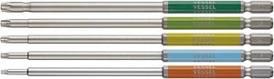 New VESSEL 1/4" DRIVER BIT TORX 5 SIZE SET "GOSAI" (T10H~T30H) GS5P-34 Japan - Picture 1 of 6