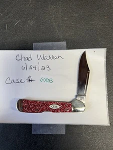 CASE XX 67003 MINI COPPERLOCK POCKET KNIFE RUBY RED STARDUST KIRINITE 101749L SS - Picture 1 of 1