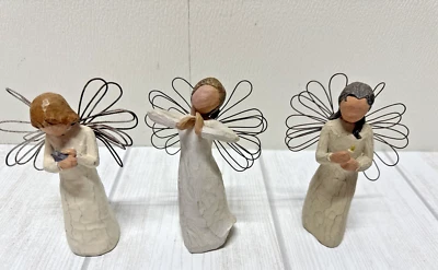 Willow Tree Angels Susan Lordi Figurines Lot Of 3 Happiness Healing Warmth - Image 1 of 4