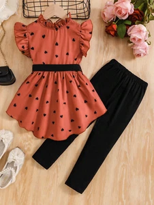 Conjuntos de Niñas Ropa Para Niña Elegantes Formales Pantalón Largo Blusas - Picture 1 of 9