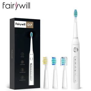 Fairywill Electric Sonic Toothbrush 6X Brush Head 5 Modes Whitening Teeth USB - Picture 1 of 9