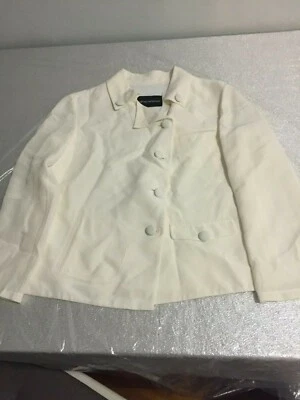 Emporio Armani Ivory Cream Womens Size S  Suit Jacket Made in Italy Long Sleeve - Image 1 of 4