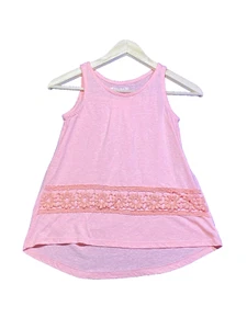 Mudd Girls Orange Casual Tank Top Flower Design Size 7/8 FREE S&H - Picture 1 of 4