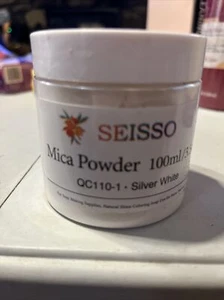 Seisso Mica Powder. 3.5oz/100ml. Silver White. - Picture 1 of 3