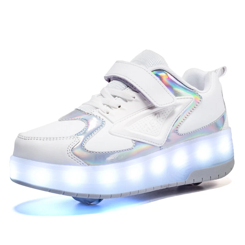 Niños Geniales Zapatos LED Zapatos de Patín sobre Ruedas Moda Ruedas Ligeras Tenis Niñas Niño Foto 1 de 4