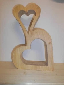 Holz Herzen - Handarbeit aus Kirschbaum Holz -Unikat - Hochzeitsdeko, Muttertag - Bild 1 von 6