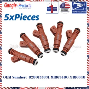 Inyectores de combustible 5 piezas 0280155831 para Volvo S60 S80 C70 XC90 1998-09 2,4 L 2,5 L - Imagen 1 de 9