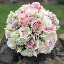 Beautiful Silk Flower Posy Style Bridal Bouquet