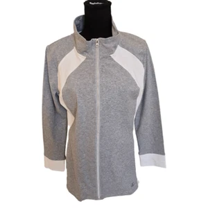 NWT Neon Buddha Elated Womens Grey White Sporty Athletic Jacket Small - Picture 1 of 15