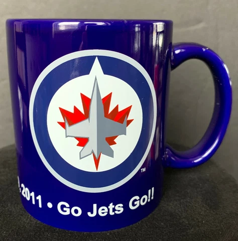 2011 Winnipeg Jets NHL MTS Coffee Mug Inaugural Year First Home Game October 9 Cover