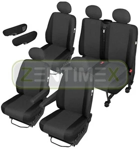 Sitzbezüge Schonbezüge SET ADD für VW T5 Caravelle Stoff schwarz - Bild 1 von 3