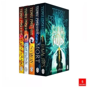 Terry Pratchett Discworld Novels Series 1-5 Books Collection Set Colour Of Magic - Picture 1 of 4