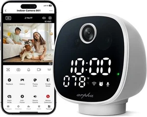 Smart Security Camera Baby Monitor 1080P Two-Way Audio White Night Vision Alexa - Picture 1 of 8