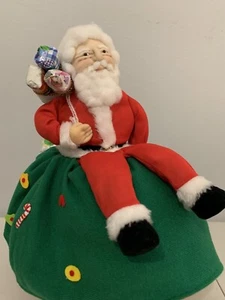 Vintage Double Sided Plush Christmas The Night Before Christmas Story Santa - Picture 1 of 13