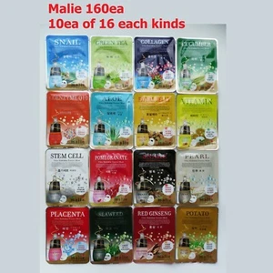 160pcs MALIE 16kinds each types Face Mask Packs Sheet Moisturizing EXPRESS SHIP - Picture 1 of 8