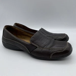 NATURAL SOUL BY NATURALIZER CAMELIA BROWN SIZE 9M LOAFER SLIP-ON - Picture 1 of 14