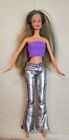 Poupée Barbie jam & glam mode argent violet sur Teresa points forts bleus C383G