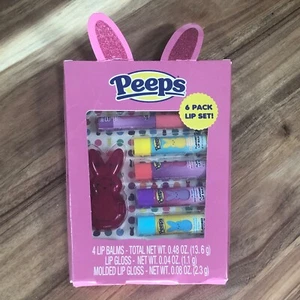 NEW, PEEPS 6 Pack Lip Set - 4 Lip Balms, Lip Gloss & Molded Lip Gloss - Picture 1 of 2
