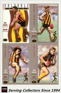 1994 Dynamic AFL Sensation Trading Cards Base Card Team Set Hawthorn (6)