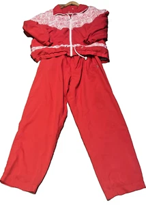 Hausanzug, Freizeitanzug, Jogginganzug * Größe 42-44 * rot guter Zustand - Bild 1 von 12