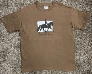 Vintage 90er Pferde Shirt Kurzarm Einzelnaht Gr. XL tanzt mit Hufen - Bild 1 von 17