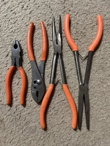 Cornwell 4pc Plier Set Long/std Length Orange Handle - Bild 1 von 1