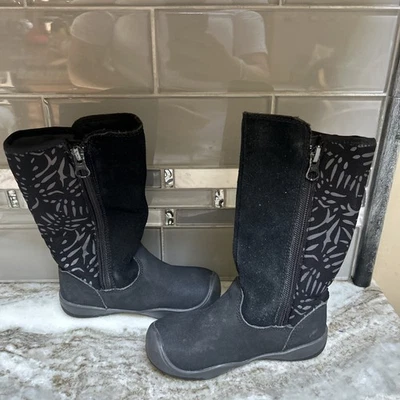 Botas Negras Impermeables KEEN Moxie Altas Niños Niñas Talla 9 Cremallera Invierno/Lluvia Nieve Foto 1 de 4