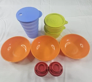 Tupperware Tumbler Midget Salt Pepper Snack Container Cereal Bowls Lot New - Picture 1 of 10