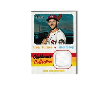 2020 Topps Heritage - Clubhouse Collection Relics Trea Turner #CCR-TT (MEM) - Picture 1 of 2