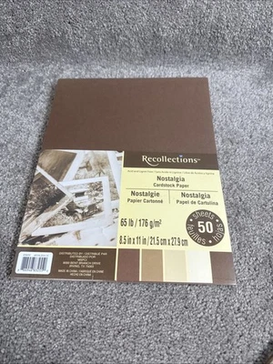Recollections Cardstock Paper Nostalgia 8.5" x 11" 50 Sheets 65 lb Acid Free - Image 1 of 4