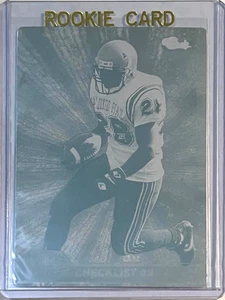 1 /1 MARSHALL FAULK ROOKIE 1995 CLASSIC IMAGES PRINTING PLATE INDIANAPOLIS COLTS - Picture 1 of 2