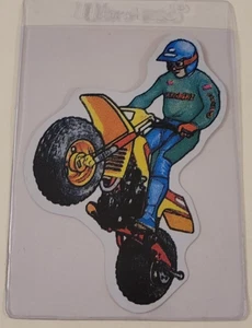 DIRT BIKE Motorcycle RAD RIDER Vintage 1980's Prism VENDING MACHINE STICKER CARD - Picture 1 of 3